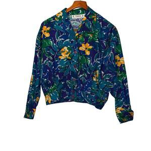 VINTAGE IRKA Multicolor floral top sz 4